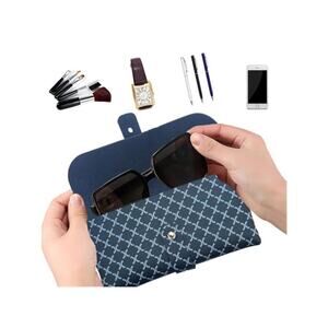 Fashion Glasses Bag Travel Case Unisex Black and Blue